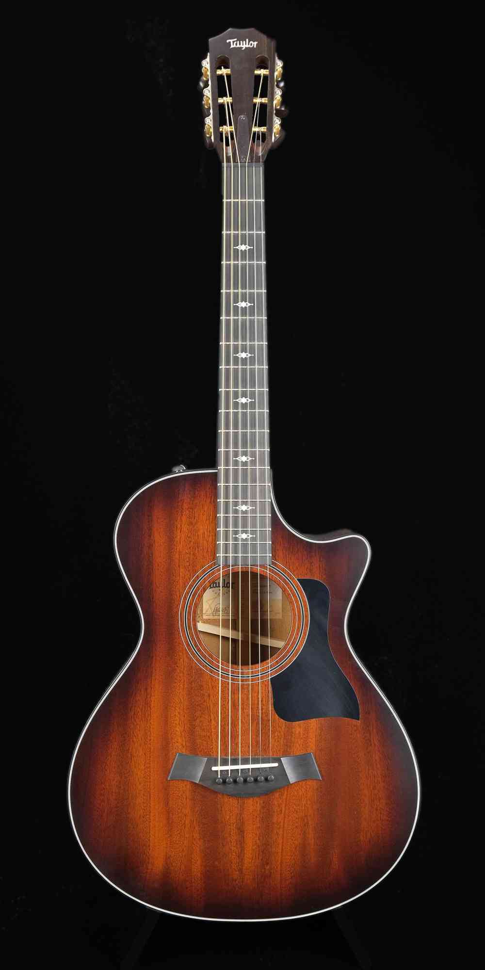 Front view of Taylor 322ce 12-Fret  Tropical Mahogany