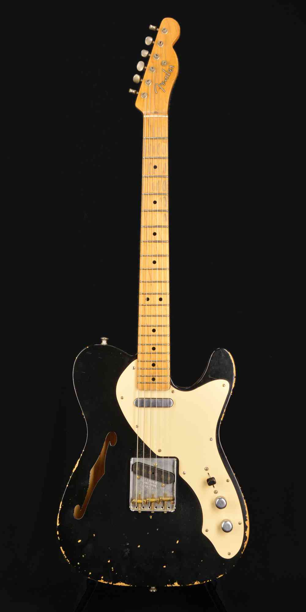 Fender Custom Shop Thinline Telecaster 2008 Black Relic. Click to enlarge