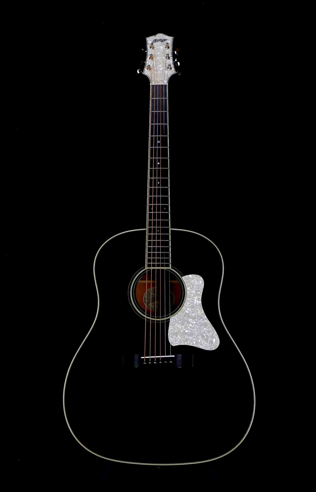 Front view of Collings CJ MH Custom 2021 Jet Black/Dog Hair