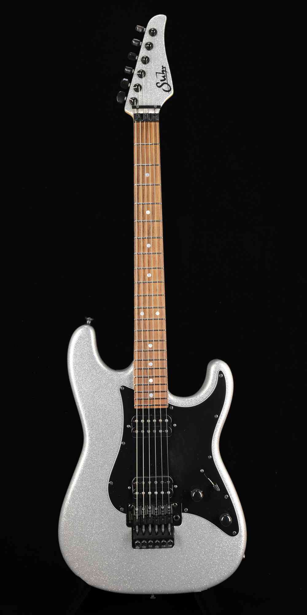 Front view of Suhr Classic 2019 Silver Sparkle