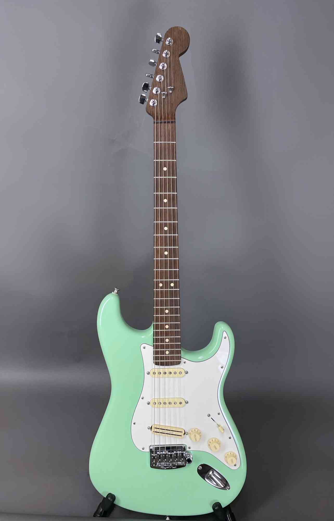Front view of Fender Partscaster  Surf Green
